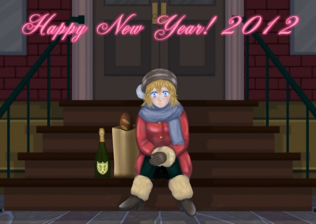 Happy New Year! 2012(原画／olegon　作画／ま～くん)※画像クリックで大きな画像が見れます。